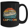 Funny Boating Captoon Pontoon Boat For Men Tritoon Captain Mug | teecentury