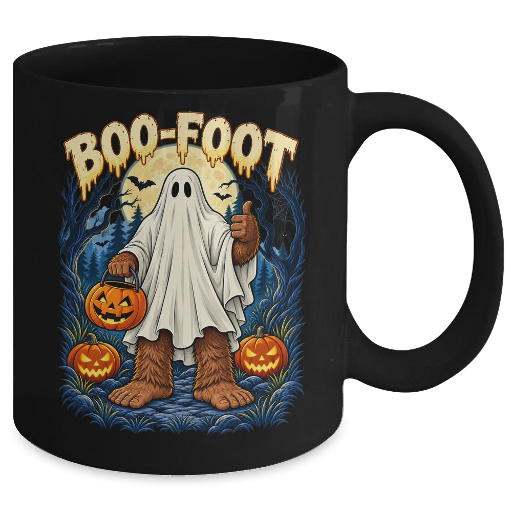 Funny Boo-Foot Bigfoot Sasquatch Ghost Costume Halloween Mug | teecentury