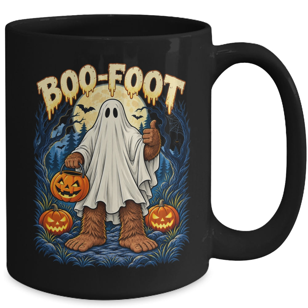 Funny Boo-Foot Bigfoot Sasquatch Ghost Costume Halloween Mug | teecentury