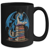 Funny Book Lover Bookworm Reading Books Dragon Reading Book Mug | teecentury