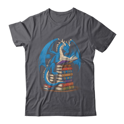 Funny Book Lover Bookworm Reading Books Dragon Reading Book Shirt & Hoodie | teecentury