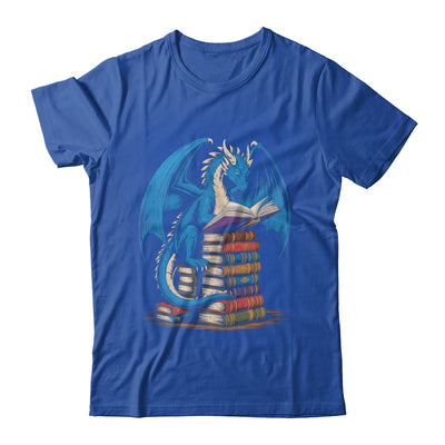 Funny Book Lover Bookworm Reading Books Dragon Reading Book Shirt & Hoodie | teecentury