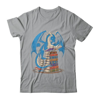 Funny Book Lover Bookworm Reading Books Dragon Reading Book Shirt & Hoodie | teecentury
