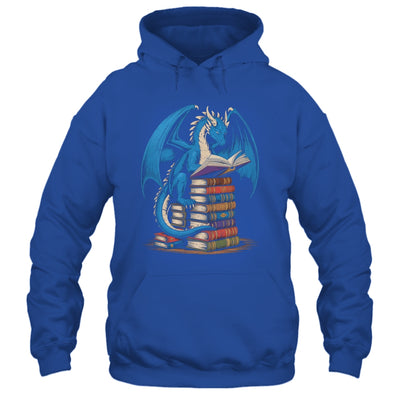 Funny Book Lover Bookworm Reading Books Dragon Reading Book Shirt & Hoodie | teecentury
