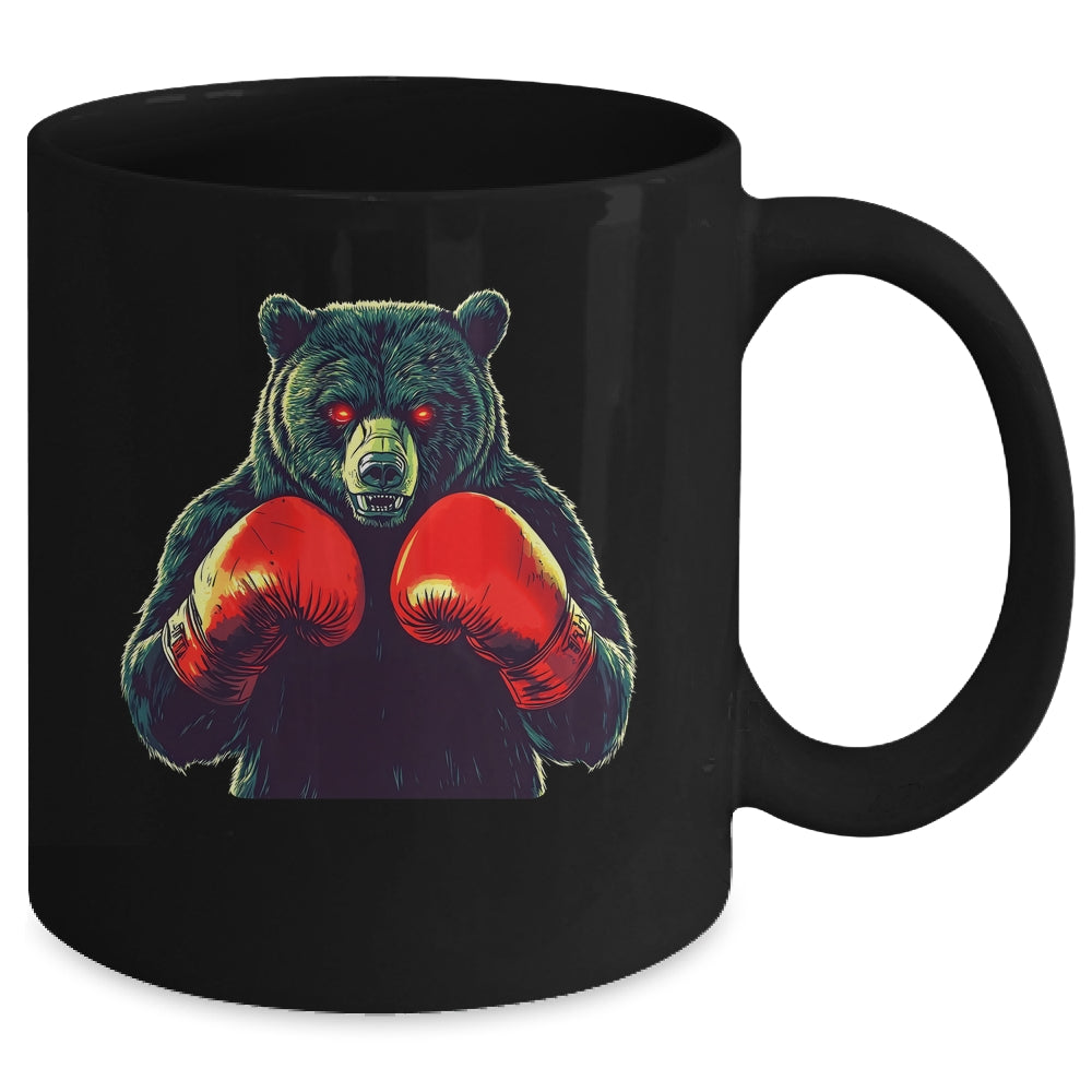 Funny Boxing Bear Boxer Boxing Gloves Sport For Men Mug | teecentury