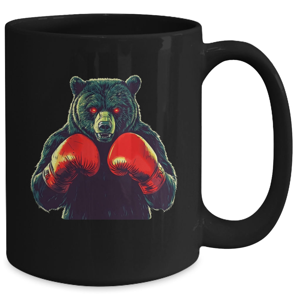 Funny Boxing Bear Boxer Boxing Gloves Sport For Men Mug | teecentury