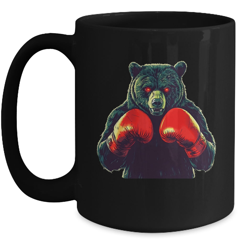 Funny Boxing Bear Boxer Boxing Gloves Sport For Men Mug | teecentury