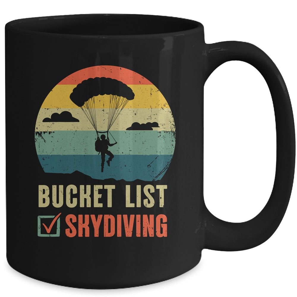 Funny Bucket List Skydiving Art For Men Women Skydiver Mug | teecentury