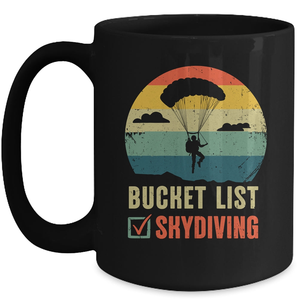 Funny Bucket List Skydiving Art For Men Women Skydiver Mug | teecentury