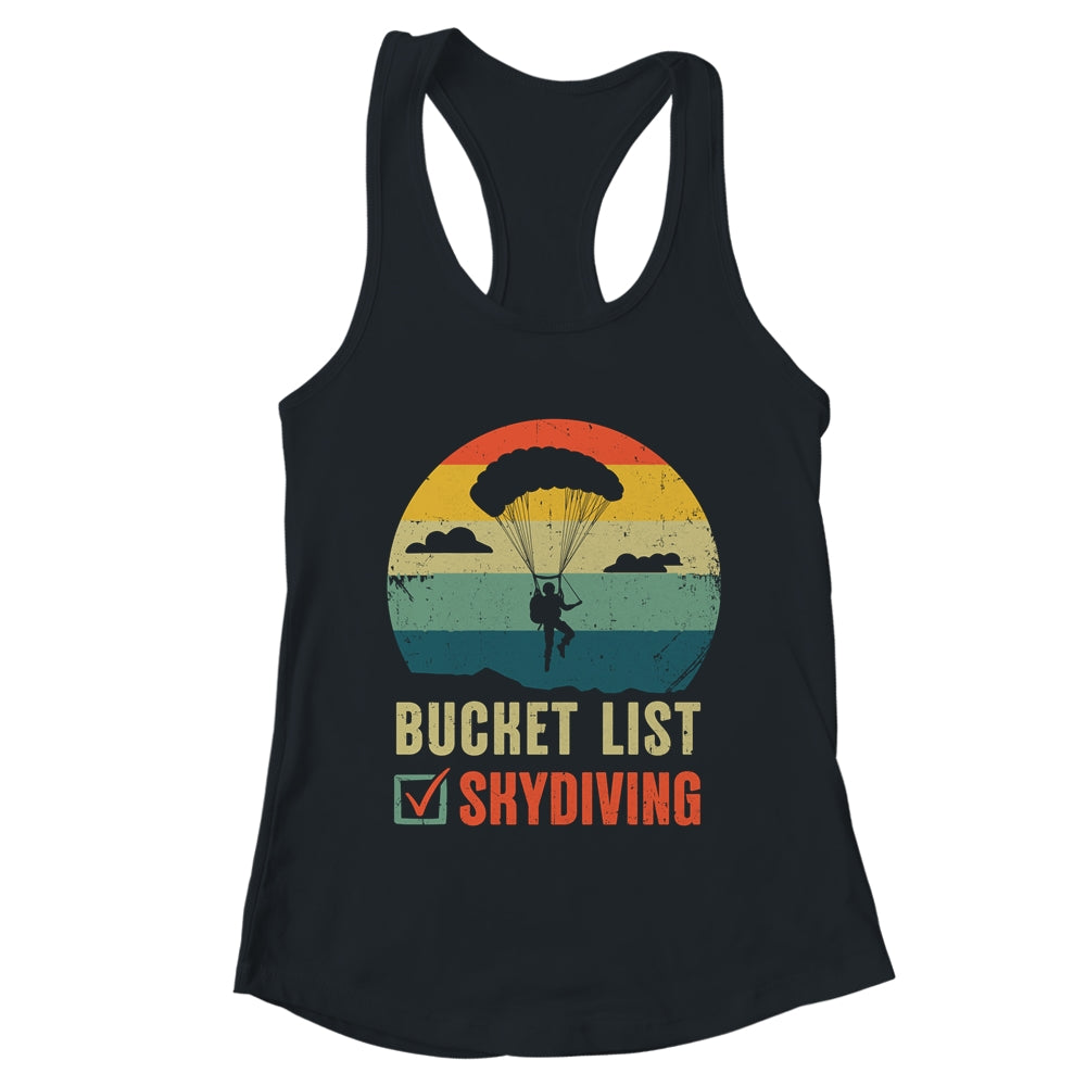 Funny Bucket List Skydiving Art For Men Women Skydiver Shirt & Tank Top | teecentury