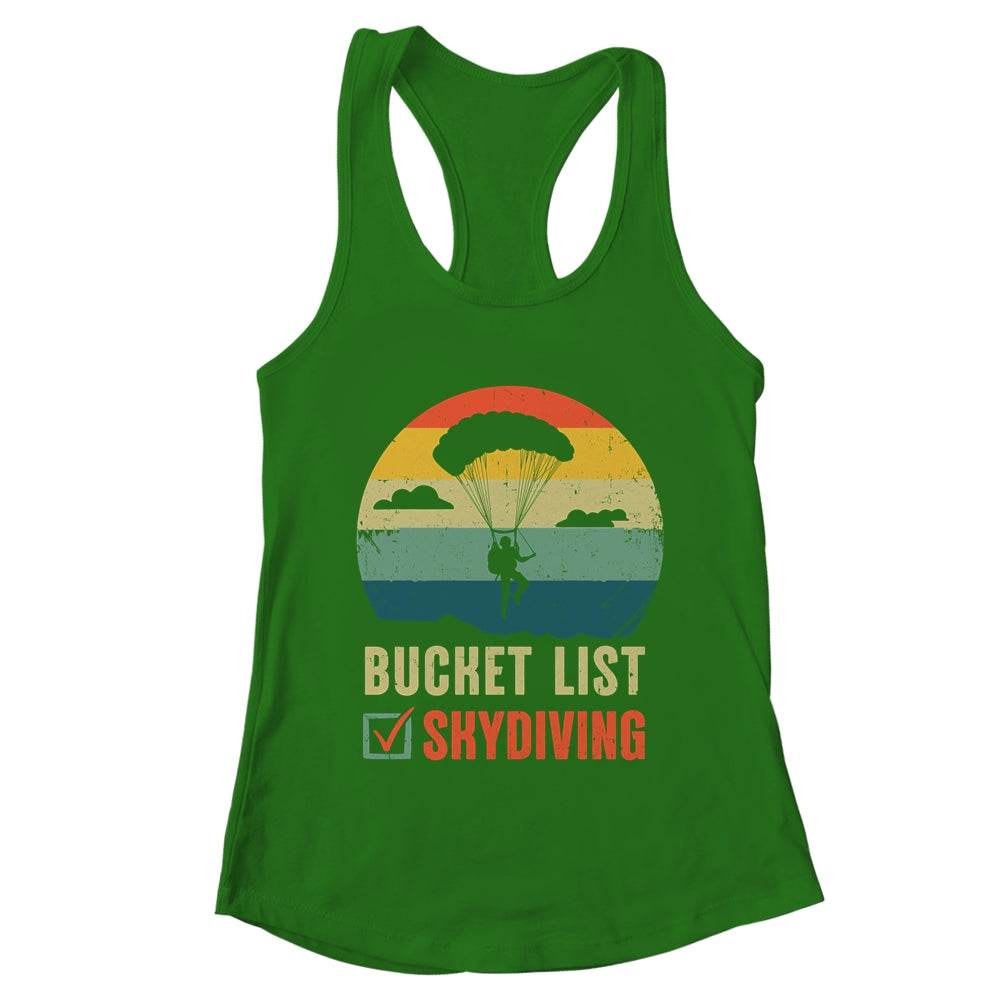 Funny Bucket List Skydiving Art For Men Women Skydiver Shirt & Tank Top | teecentury