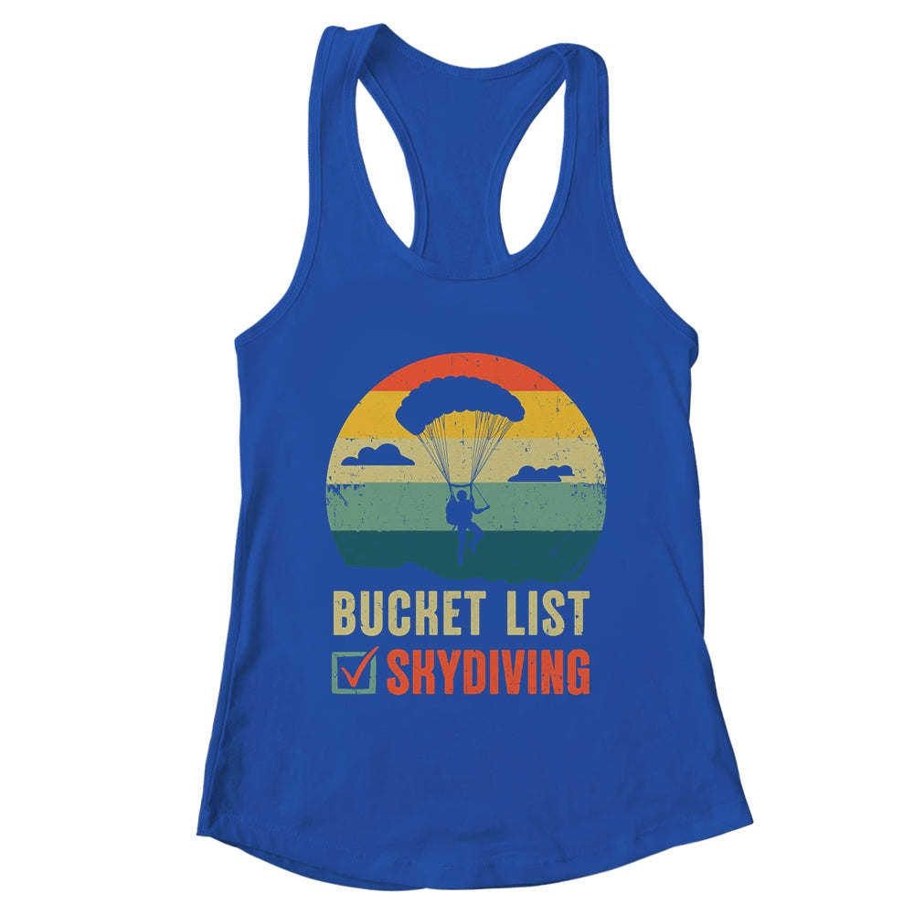 Funny Bucket List Skydiving Art For Men Women Skydiver Shirt & Tank Top | teecentury