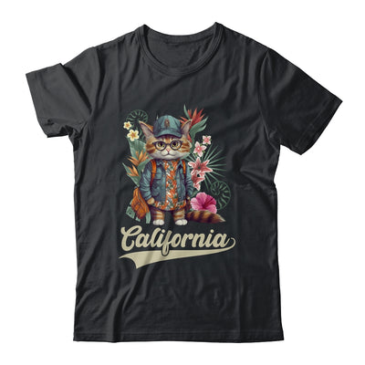 Funny California Stylish Cat In Beach Clothes Shirt & Tank Top | teecentury