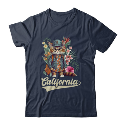 Funny California Stylish Cat In Beach Clothes Shirt & Tank Top | teecentury