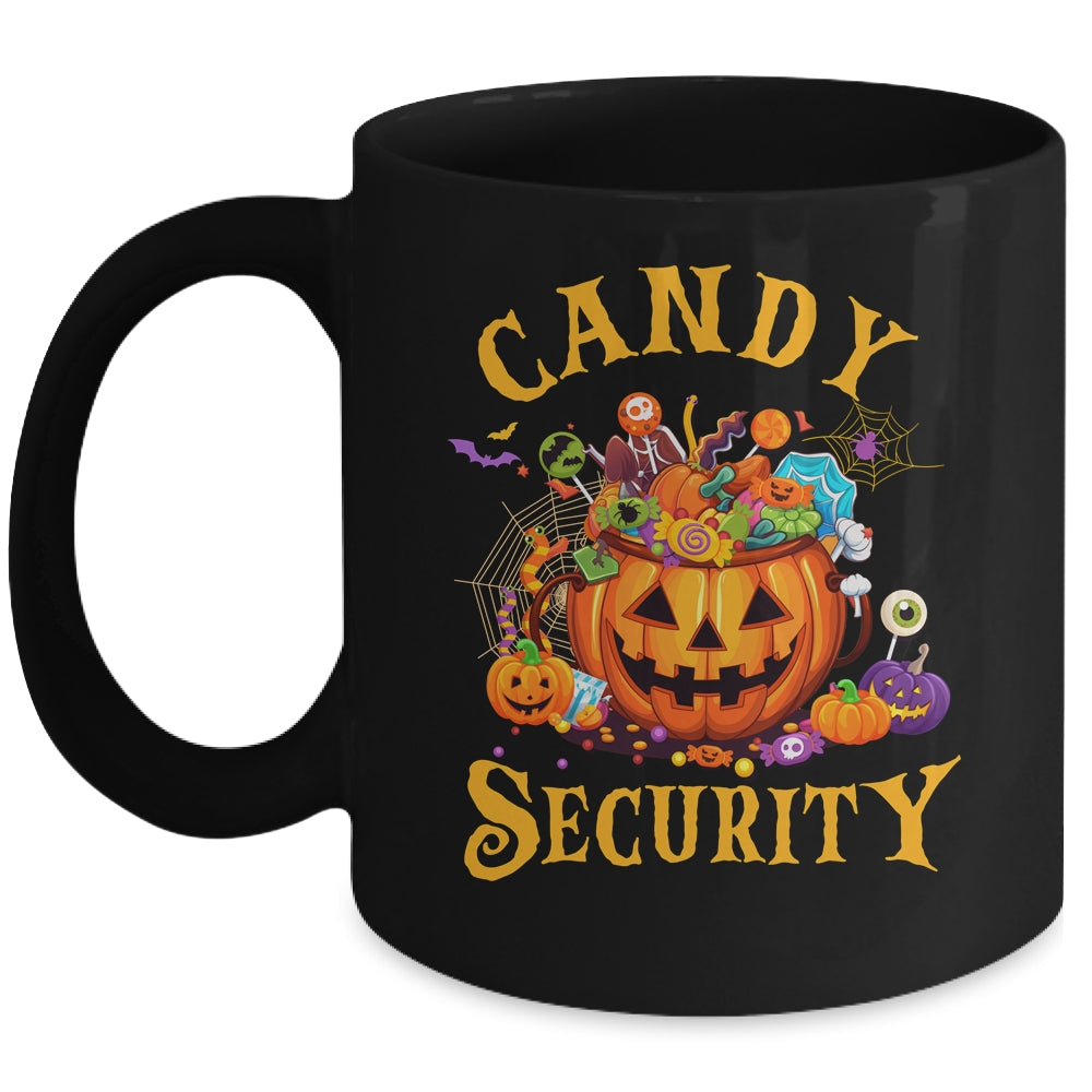 Funny Candy Security Halloween Costume Party Mug | teecentury