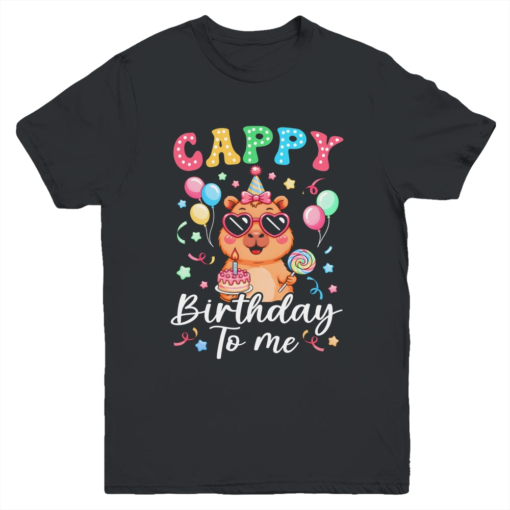 Funny Capybara Birthday To Me Cute Girls Birthday Capybara Youth Shirt | teecentury