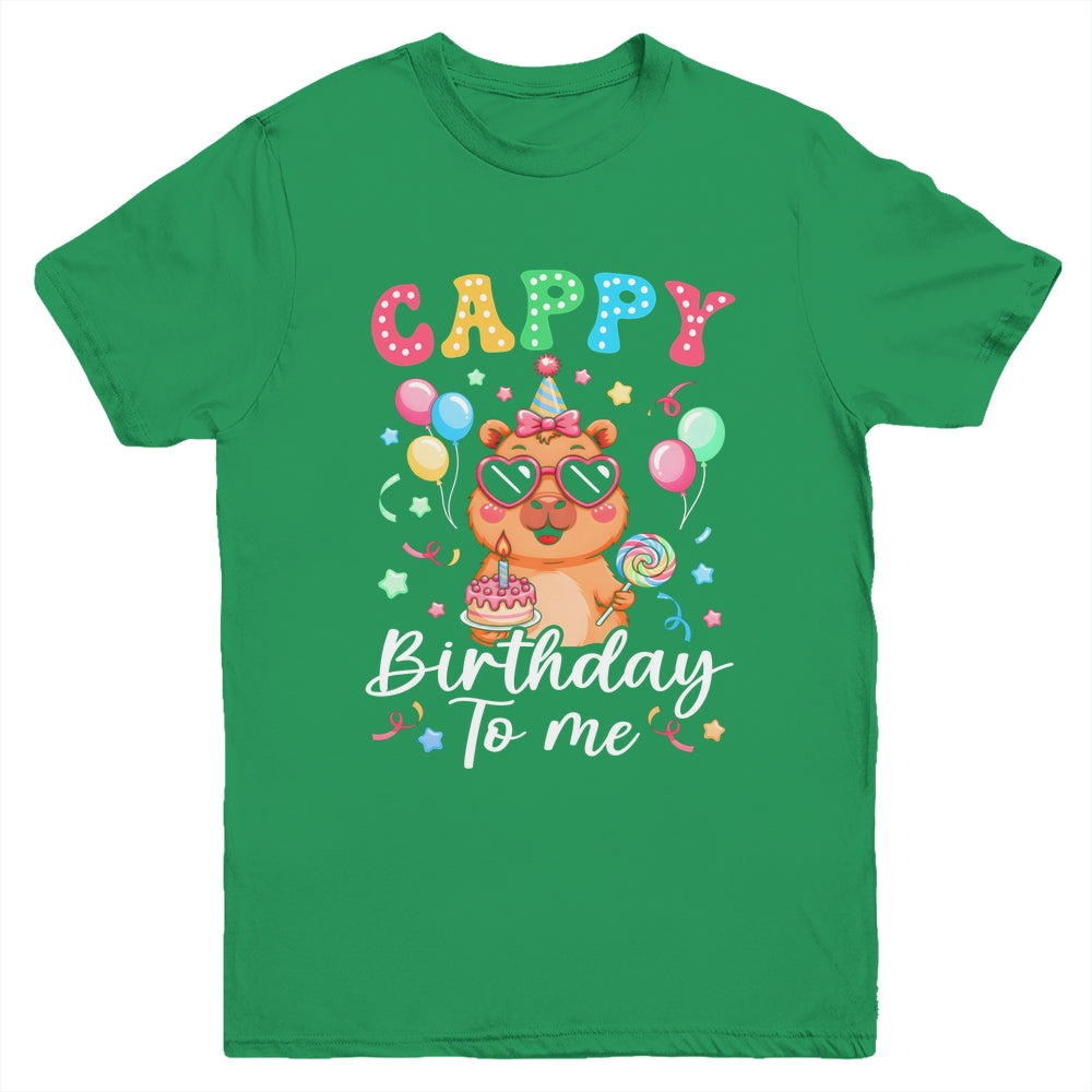Funny Capybara Birthday To Me Cute Girls Birthday Capybara Youth Shirt | teecentury