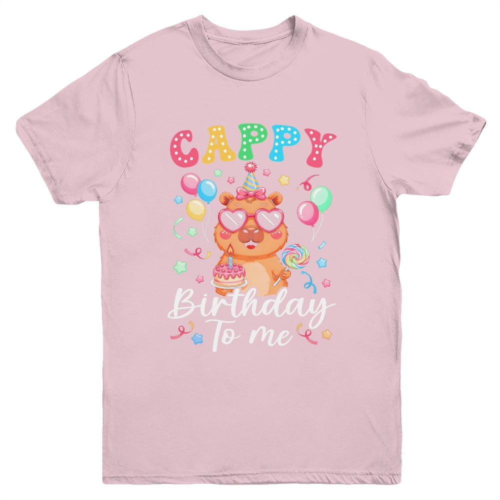 Funny Capybara Birthday To Me Cute Girls Birthday Capybara Youth Shirt | teecentury