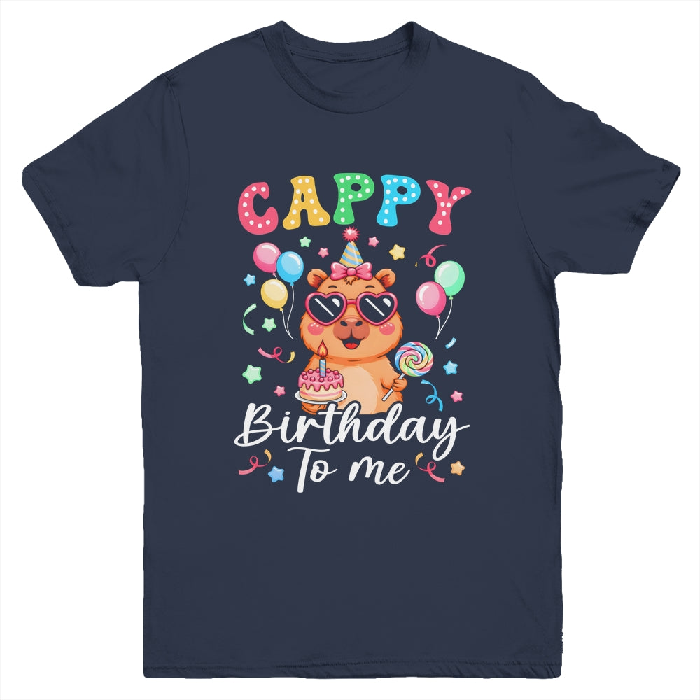 Funny Capybara Birthday To Me Cute Girls Birthday Capybara Youth Shirt | teecentury