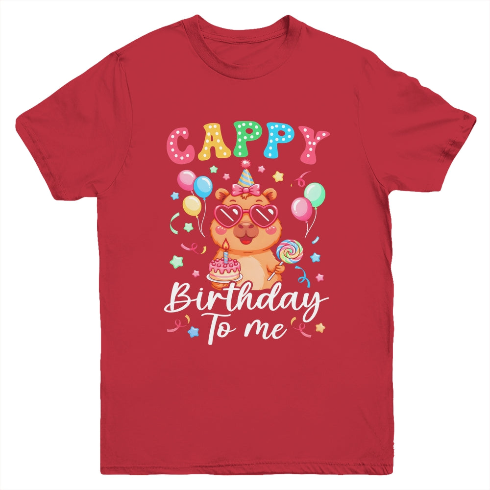 Funny Capybara Birthday To Me Cute Girls Birthday Capybara Youth Shirt | teecentury