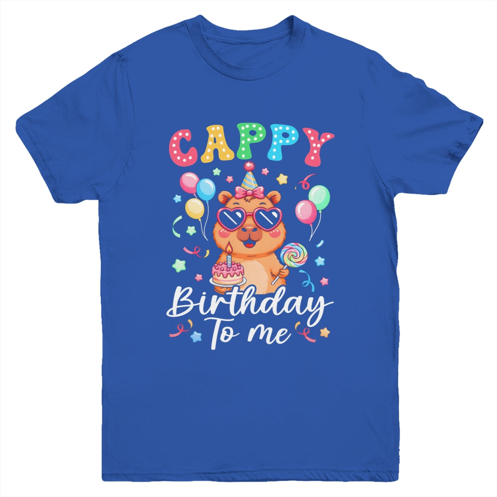 Funny Capybara Birthday To Me Cute Girls Birthday Capybara Youth Shirt | teecentury