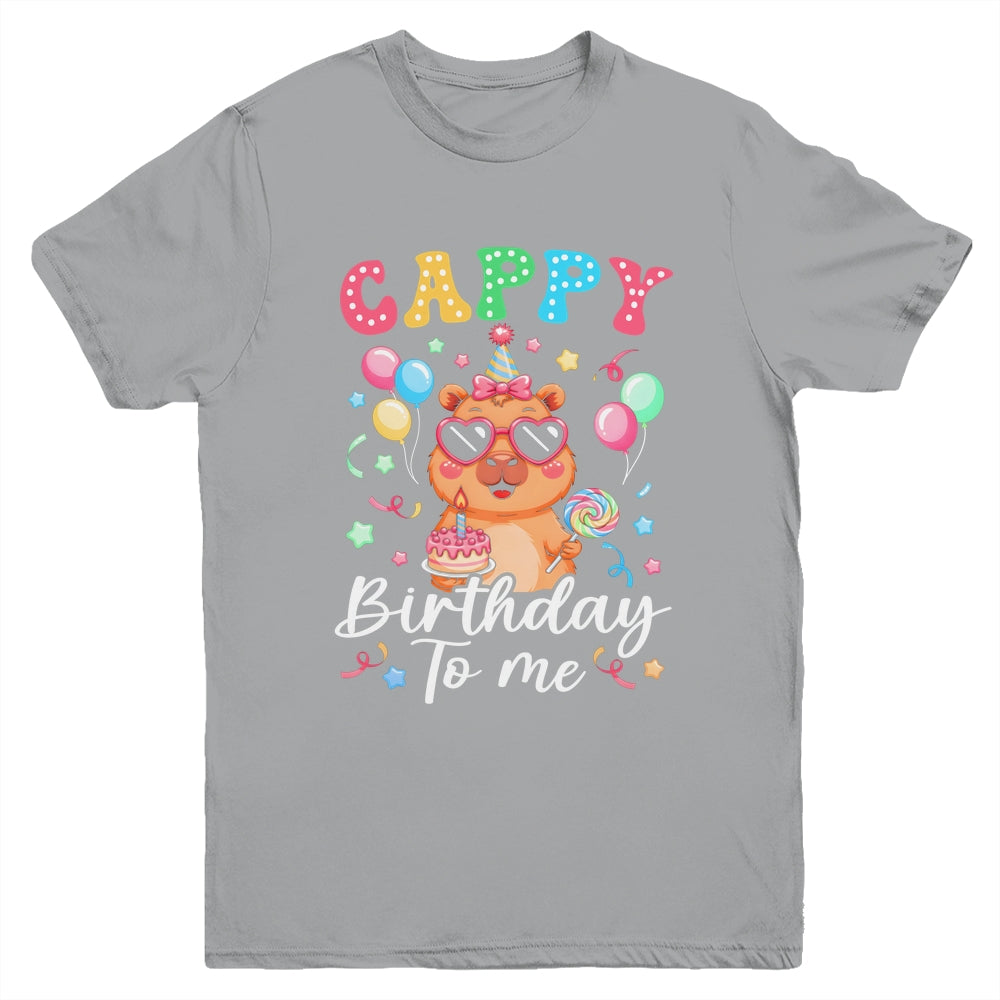 Funny Capybara Birthday To Me Cute Girls Birthday Capybara Youth Shirt | teecentury