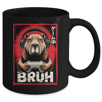 Funny Capybara Gamer Bruh Graphic Men Boys Teens Gaming Mug | teecentury