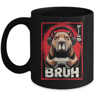 Funny Capybara Gamer Bruh Graphic Men Boys Teens Gaming Mug | teecentury