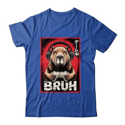 Funny Capybara Gamer Bruh Graphic Men Boys Teens Gaming Shirt & Hoodie | teecentury