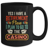 Funny Casino Poker For Men Vintage Retired Retirement Plan Mug | teecentury