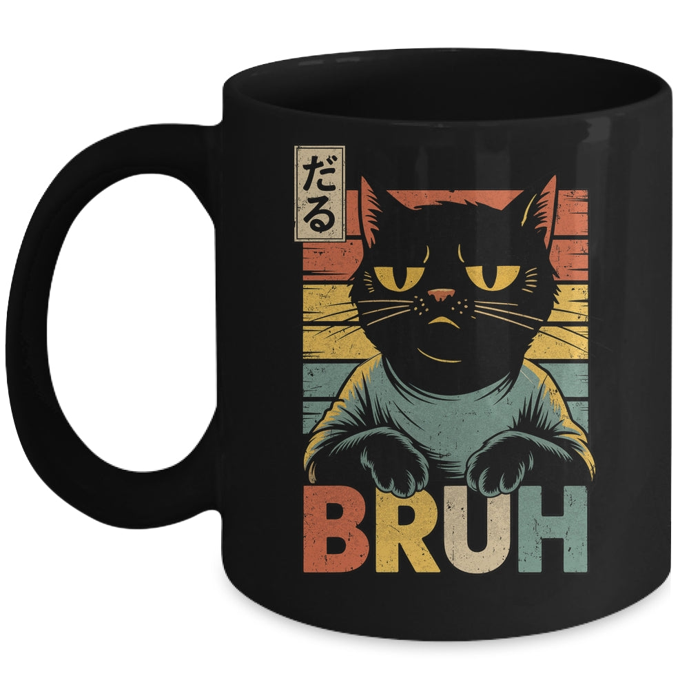 Funny Cat BRUH Teen Boys Girls Men Women Meme Japanese Anime Mug | teecentury