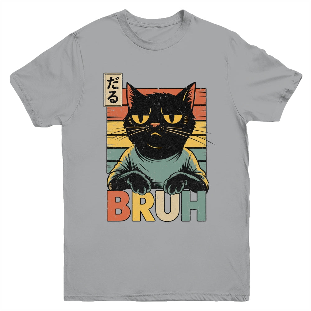 Funny Cat BRUH Teen Boys Girls Men Women Meme Japanese Anime Youth Shirt | teecentury