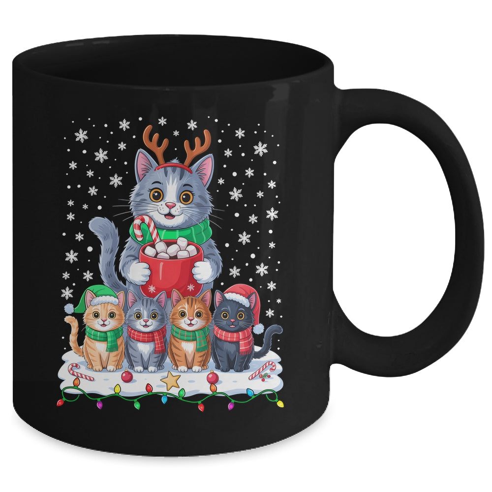 Funny Cat Christmas Holiday Santa Design Lover Men Women Mug | teecentury