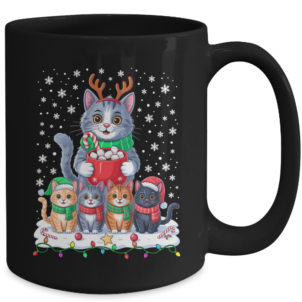 Funny Cat Christmas Holiday Santa Design Lover Men Women Mug | teecentury