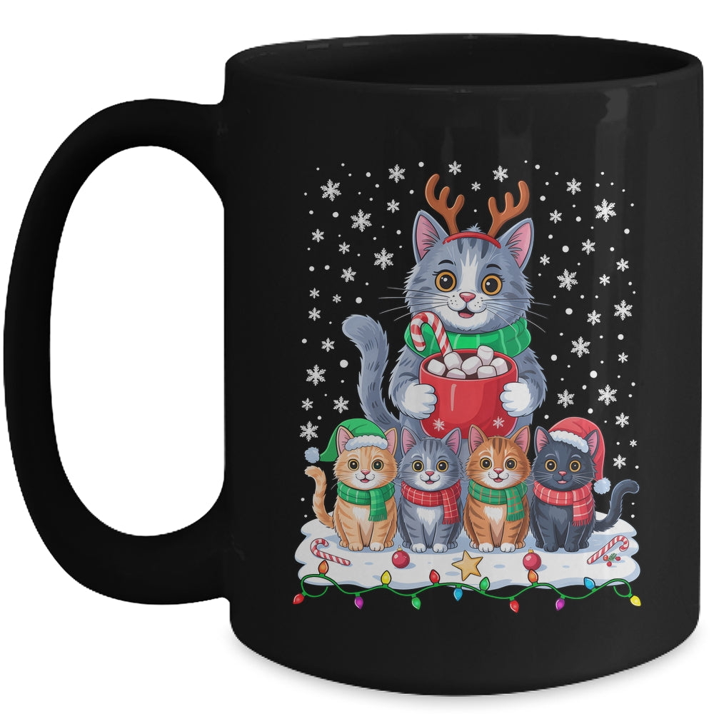Funny Cat Christmas Holiday Santa Design Lover Men Women Mug | teecentury