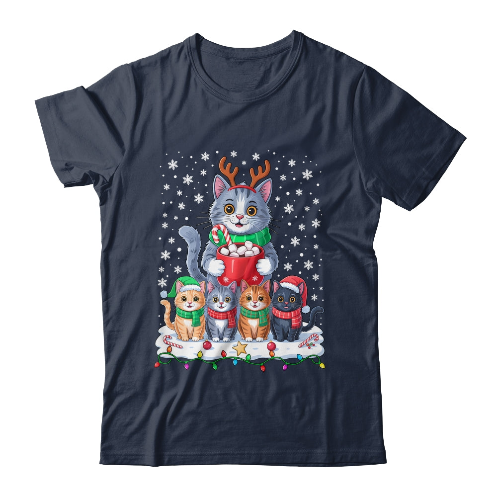 Funny Cat Christmas Holiday Santa Design Lover Men Women Shirt & Sweatshirt | teecentury
