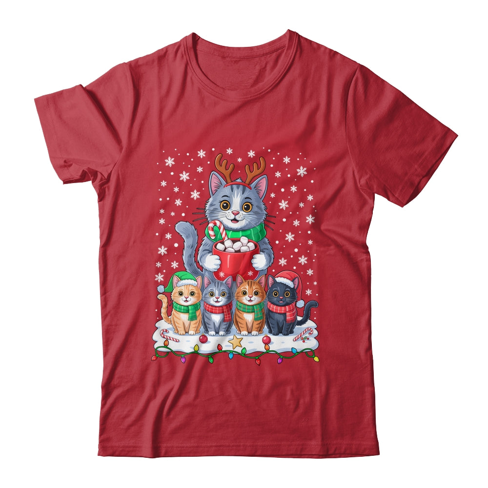 Funny Cat Christmas Holiday Santa Design Lover Men Women Shirt & Sweatshirt | teecentury