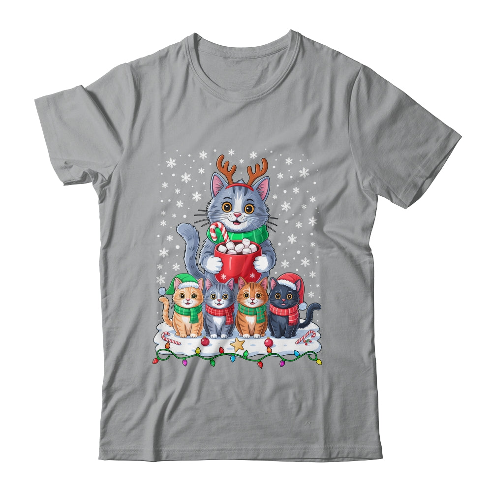 Funny Cat Christmas Holiday Santa Design Lover Men Women Shirt & Sweatshirt | teecentury