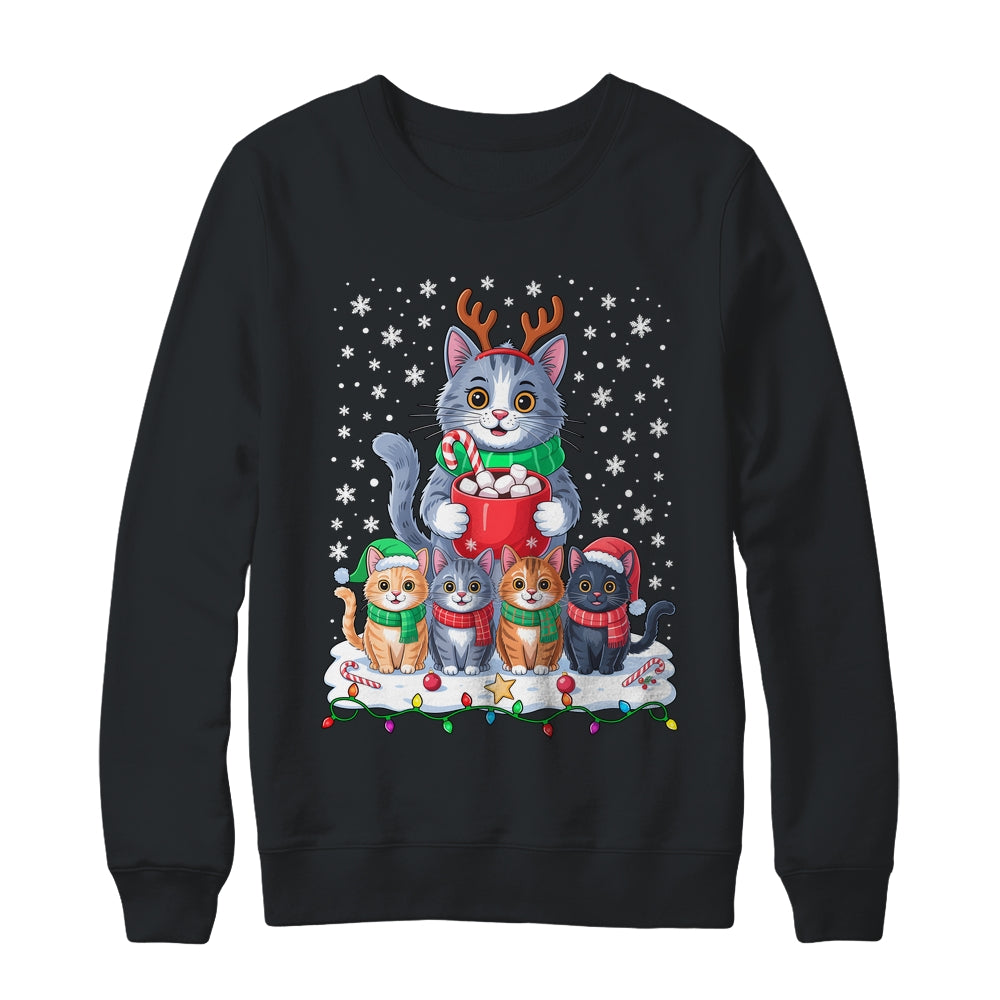 Funny Cat Christmas Holiday Santa Design Lover Men Women Shirt & Sweatshirt | teecentury