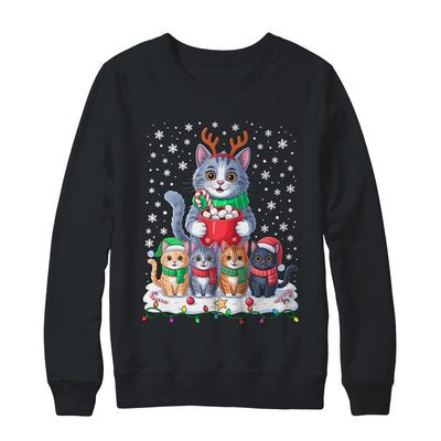 Funny Cat Christmas Holiday Santa Design Lover Men Women Shirt & Sweatshirt | teecentury