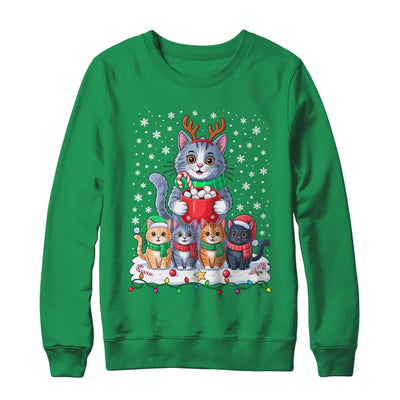 Funny Cat Christmas Holiday Santa Design Lover Men Women Shirt & Sweatshirt | teecentury