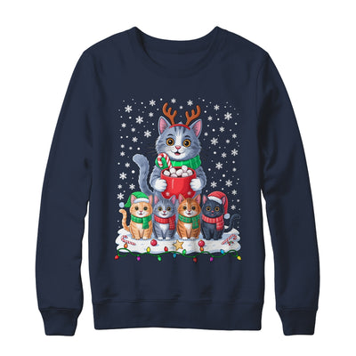 Funny Cat Christmas Holiday Santa Design Lover Men Women Shirt & Sweatshirt | teecentury