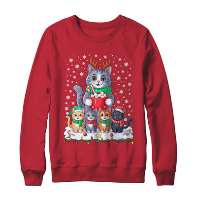 Funny Cat Christmas Holiday Santa Design Lover Men Women Shirt & Sweatshirt | teecentury
