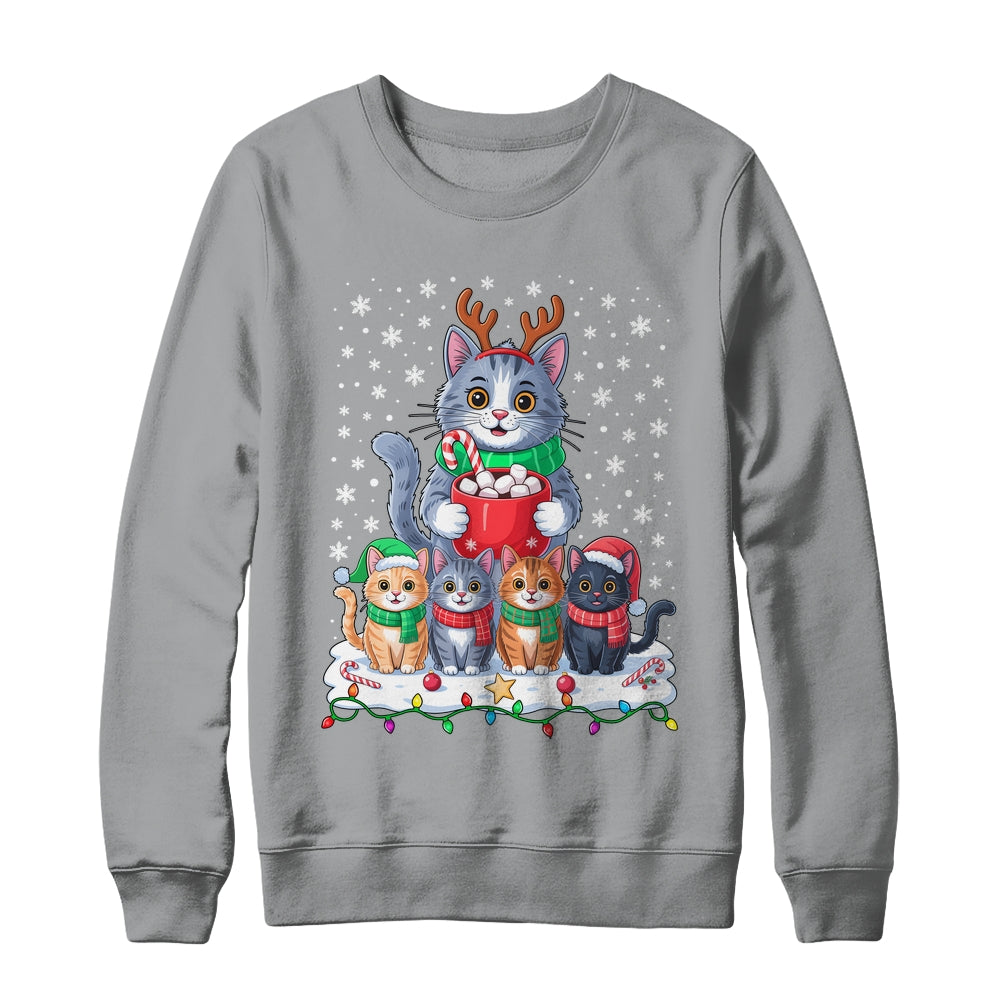 Funny Cat Christmas Holiday Santa Design Lover Men Women Shirt & Sweatshirt | teecentury