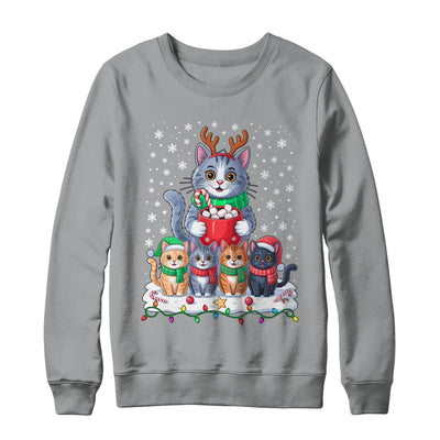 Funny Cat Christmas Holiday Santa Design Lover Men Women Shirt & Sweatshirt | teecentury