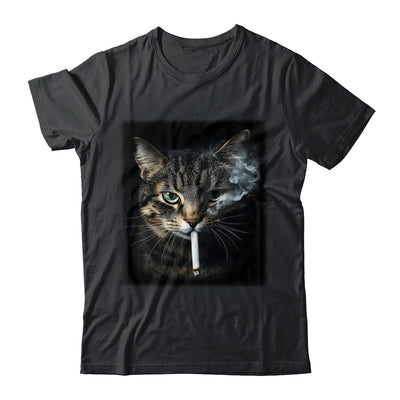 Funny Cat Smoking Cigarette Tabby Cat Meme Father's Day Men Shirt & Hoodie | teecentury