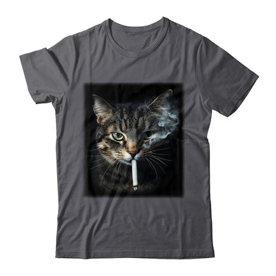 Funny Cat Smoking Cigarette Tabby Cat Meme Father's Day Men Shirt & Hoodie | teecentury