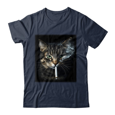 Funny Cat Smoking Cigarette Tabby Cat Meme Father's Day Men Shirt & Hoodie | teecentury