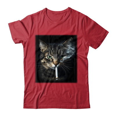 Funny Cat Smoking Cigarette Tabby Cat Meme Father's Day Men Shirt & Hoodie | teecentury
