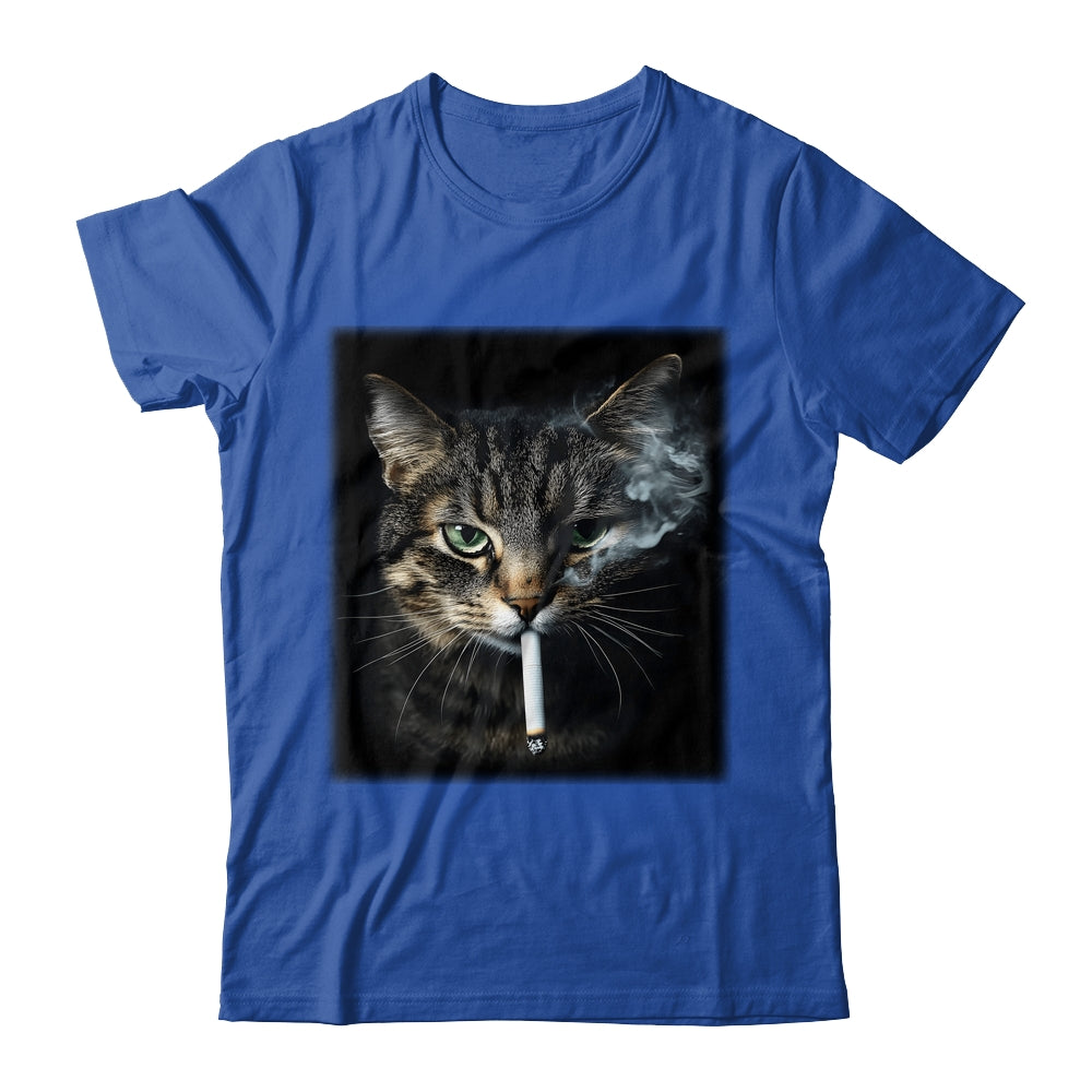 Funny Cat Smoking Cigarette Tabby Cat Meme Father's Day Men Shirt & Hoodie | teecentury